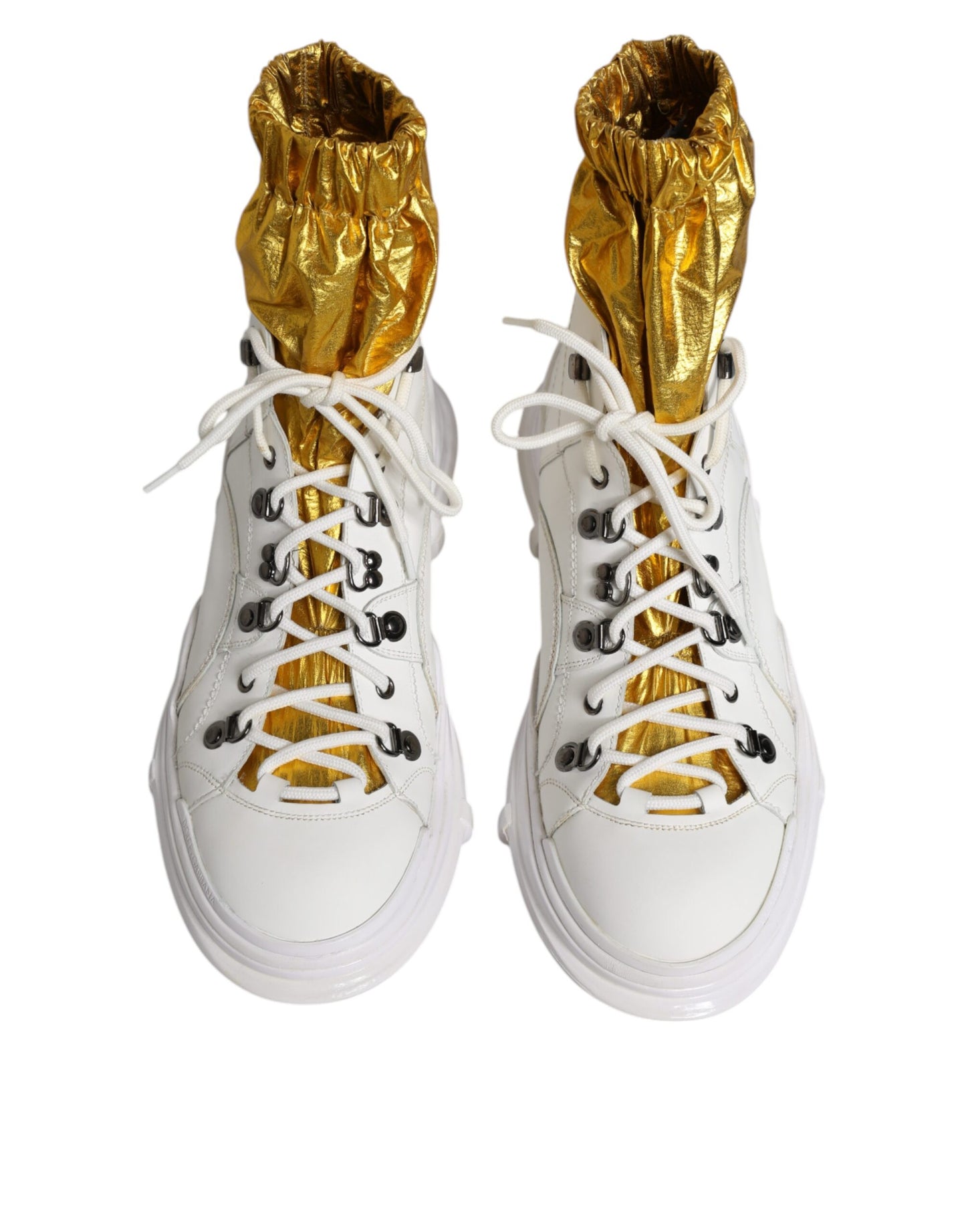 White Nylon Galileo High Top Sneakers Shoes