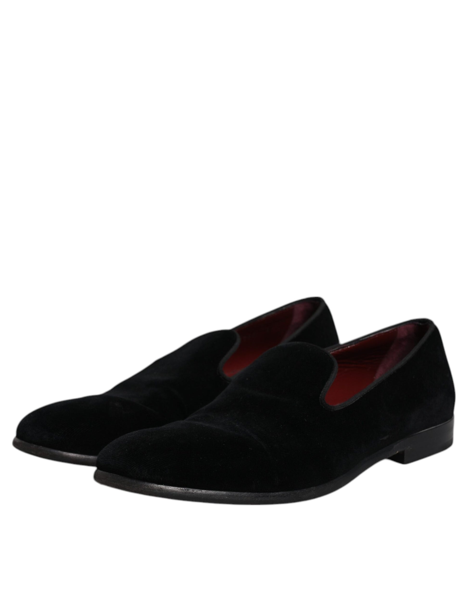 Black Velvet Loafers Formal Men Dress Shoes