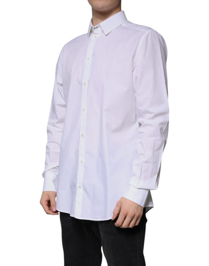 White Cotton Long Sleeve MARTINI Dress Shirt