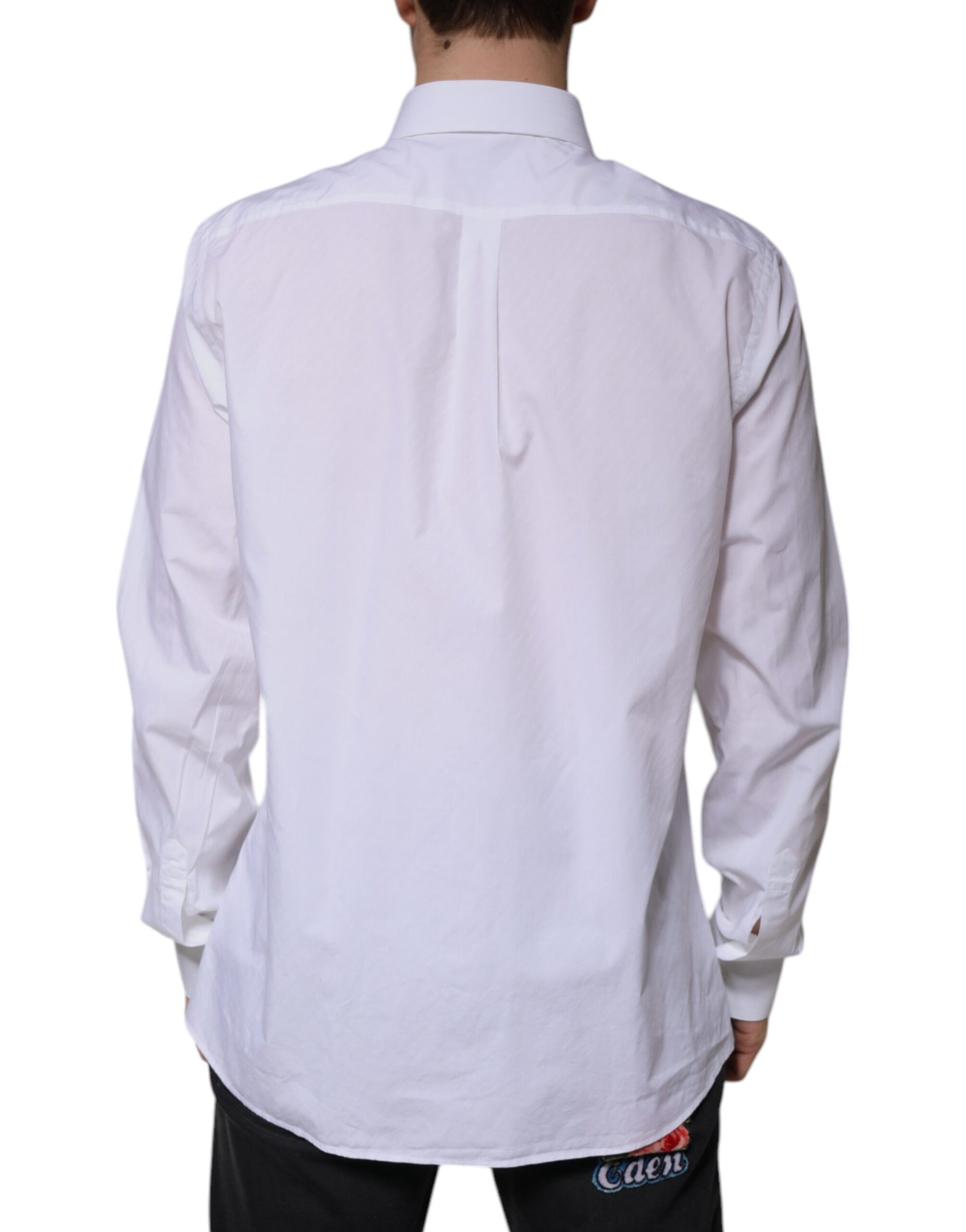 White Cotton Long Sleeve MARTINI Dress Shirt