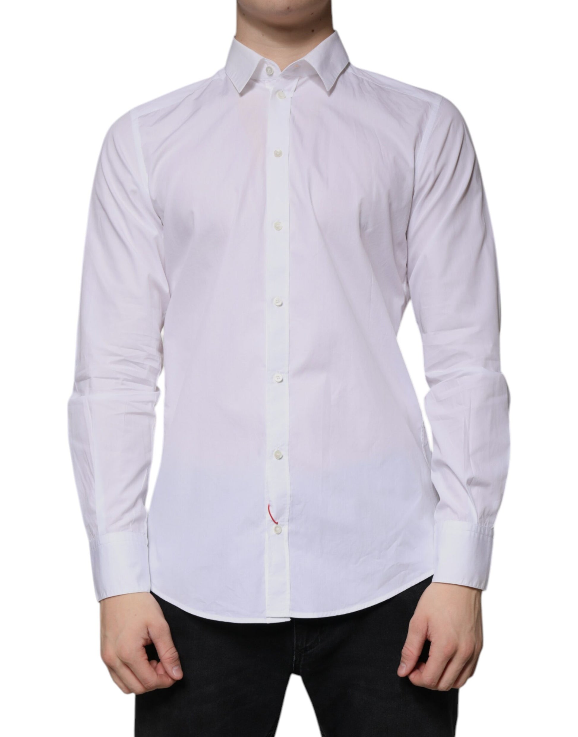 White Cotton Long Sleeve Formal Dress Shirt