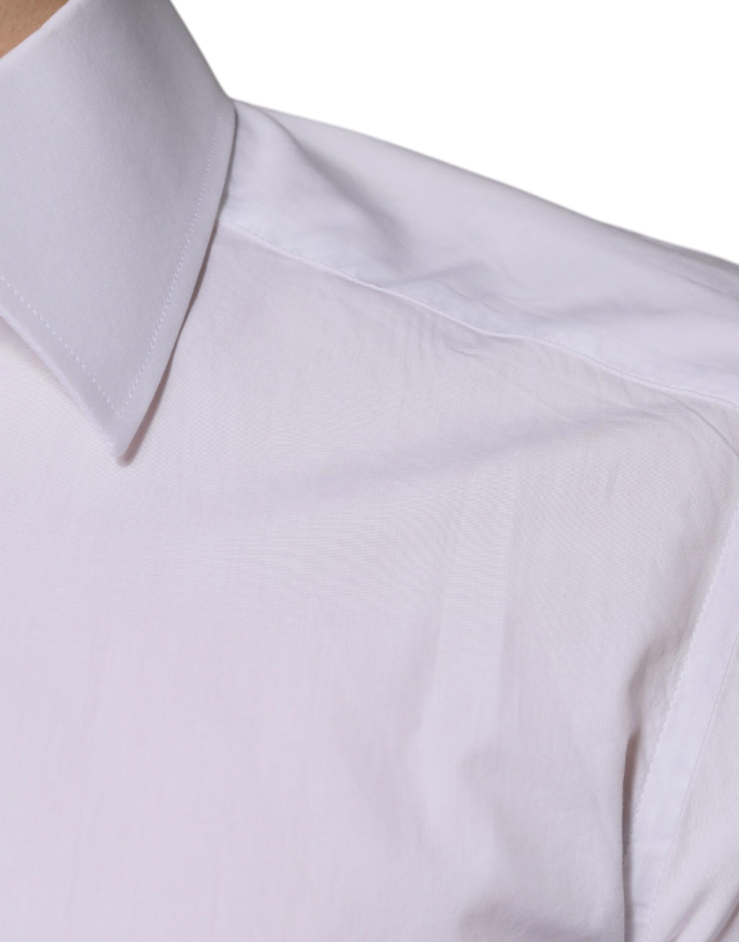 White Cotton Slim Fit GOLD Men Dress Shirt