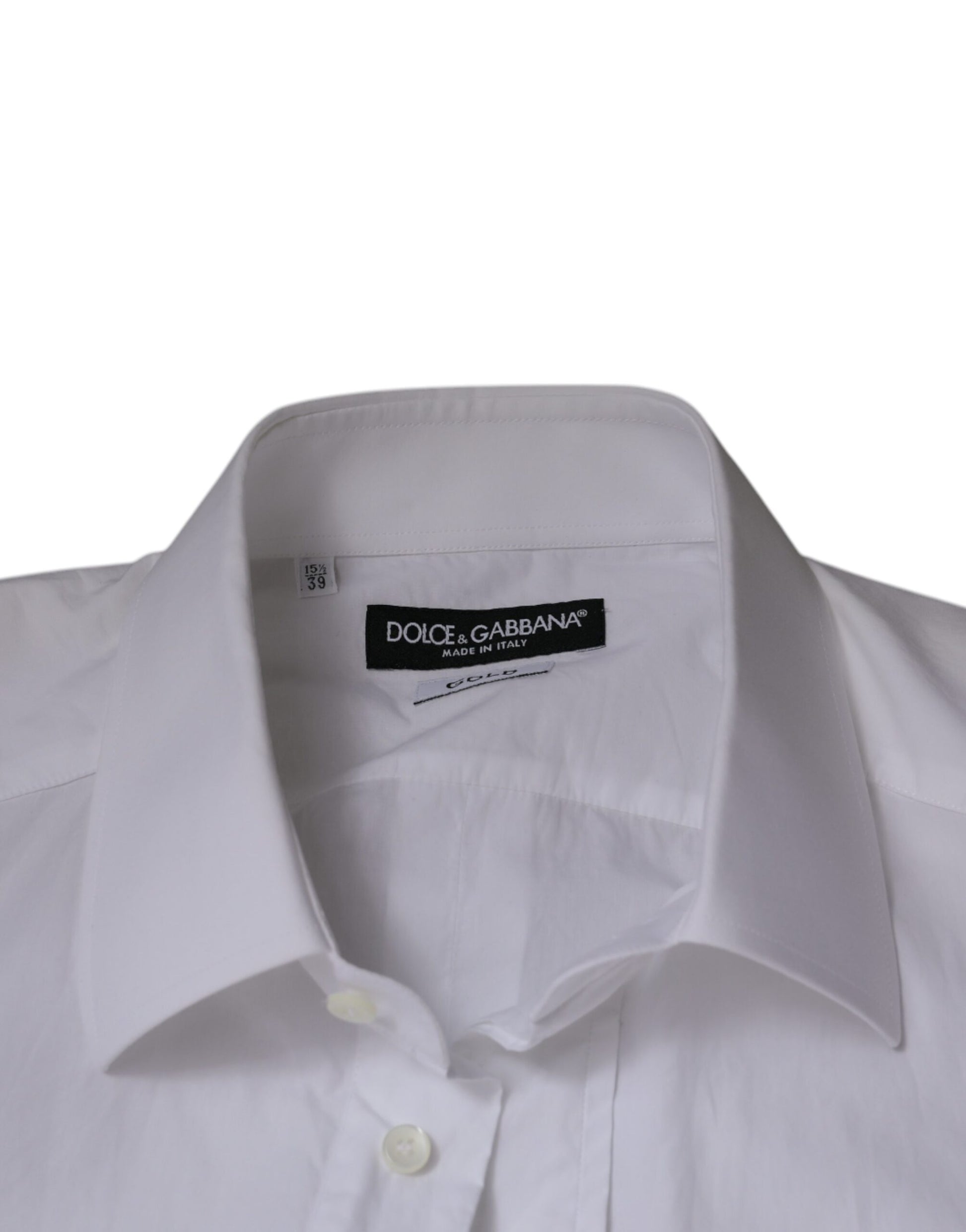 White Cotton Slim Fit GOLD Men Dress Shirt