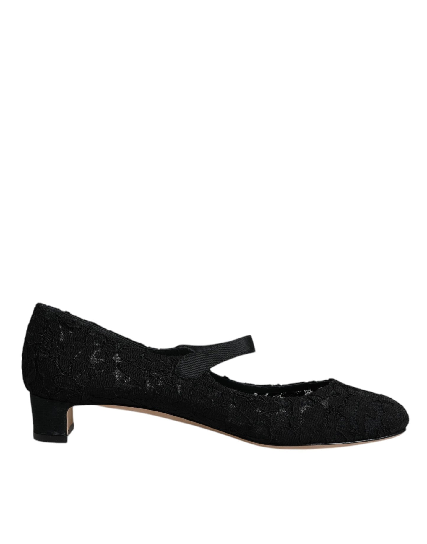 Black Mary Jane Taormina Lace Pumps Shoes