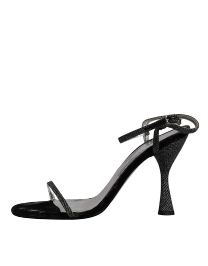 Black Ankle Strap High Heels Sandals Shoes