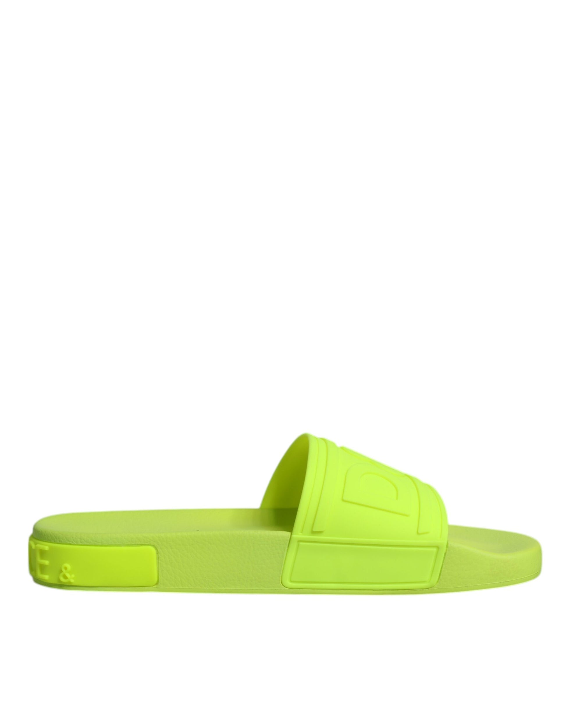 Green Rubber Slides Sandals Beachwear Shoes