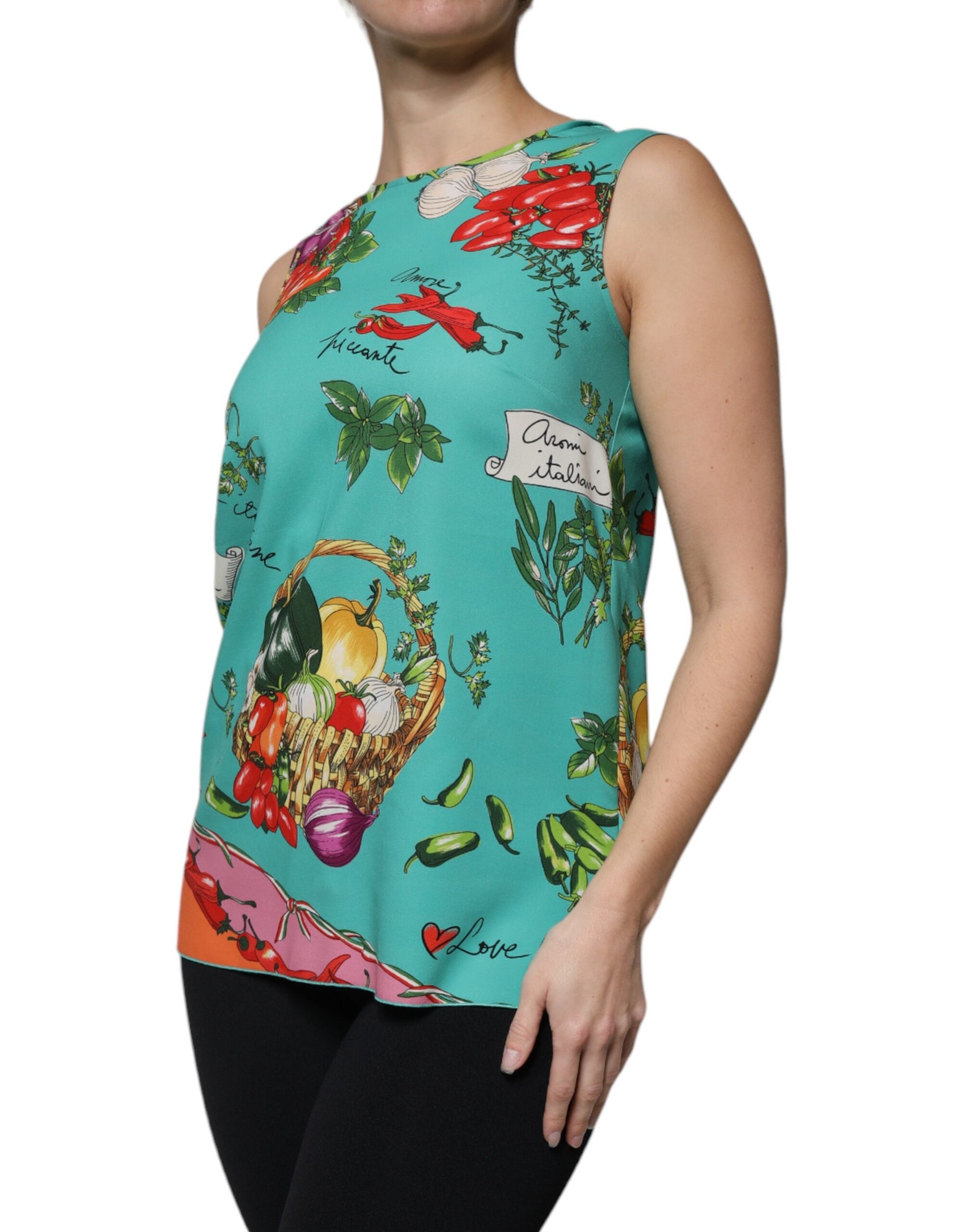 Multicolor Vegetables Sleeveless Tank Top