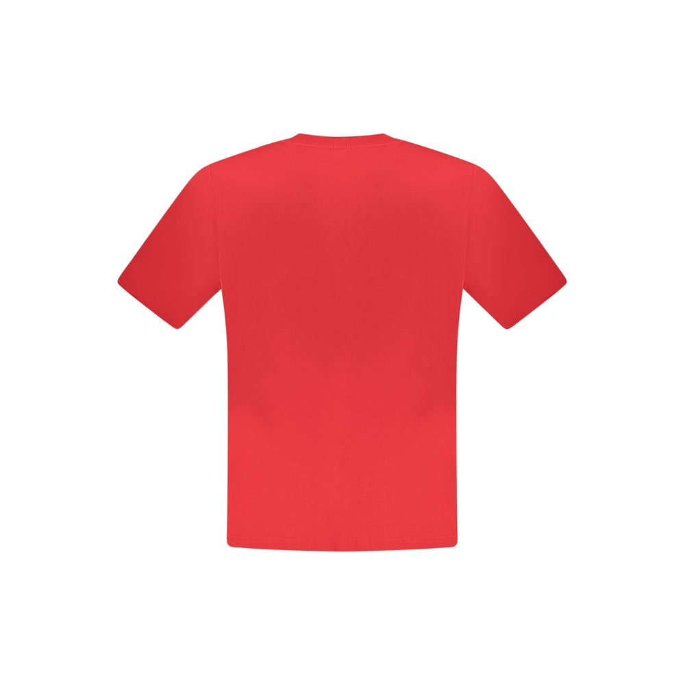 Red Cotton Men T-Shirt