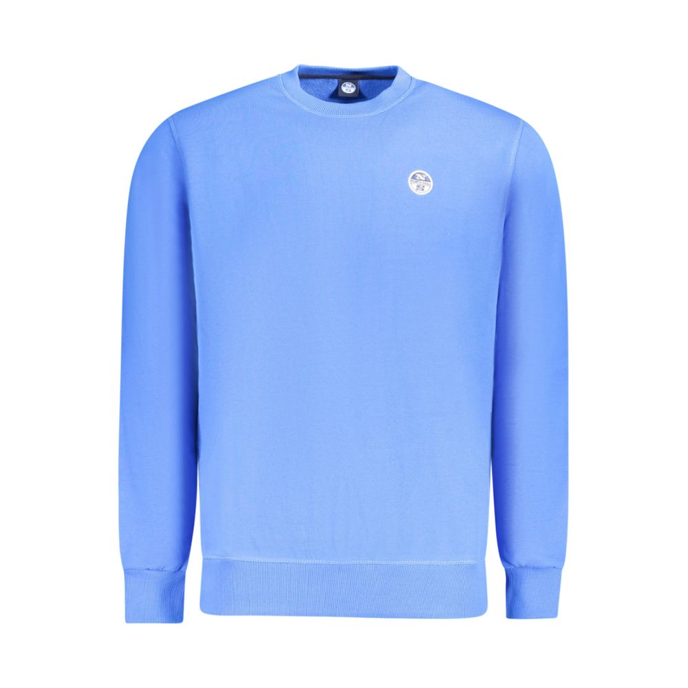 Blue Cotton Men Sweater