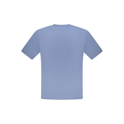 Blue Cotton Men T-Shirt