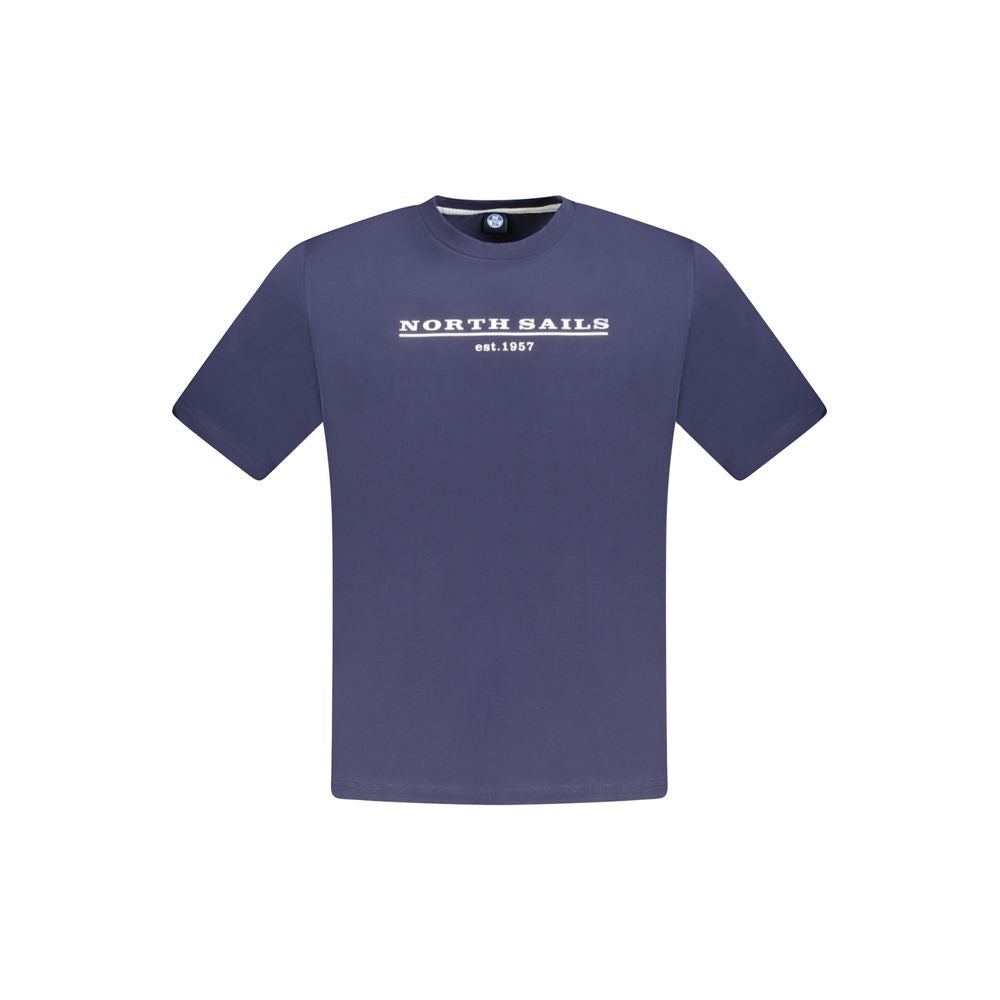 Blue Cotton Men T-Shirt