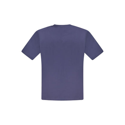 Blue Cotton Men T-Shirt