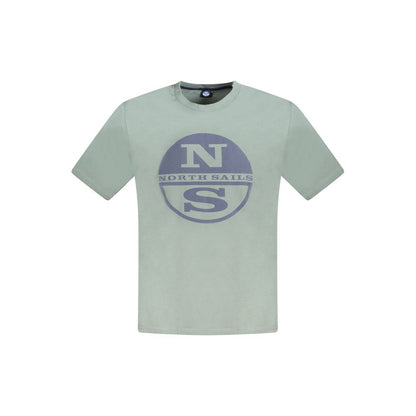 Green Cotton Men T-Shirt