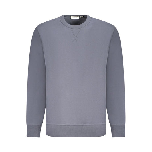 Blue Cotton Men Sweater