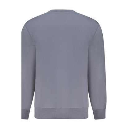 Blue Cotton Men Sweater