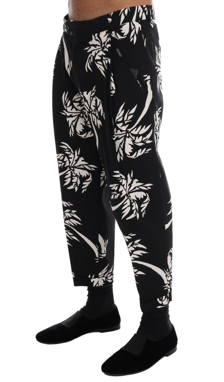 Elegant Tree Print Ankle Trousers