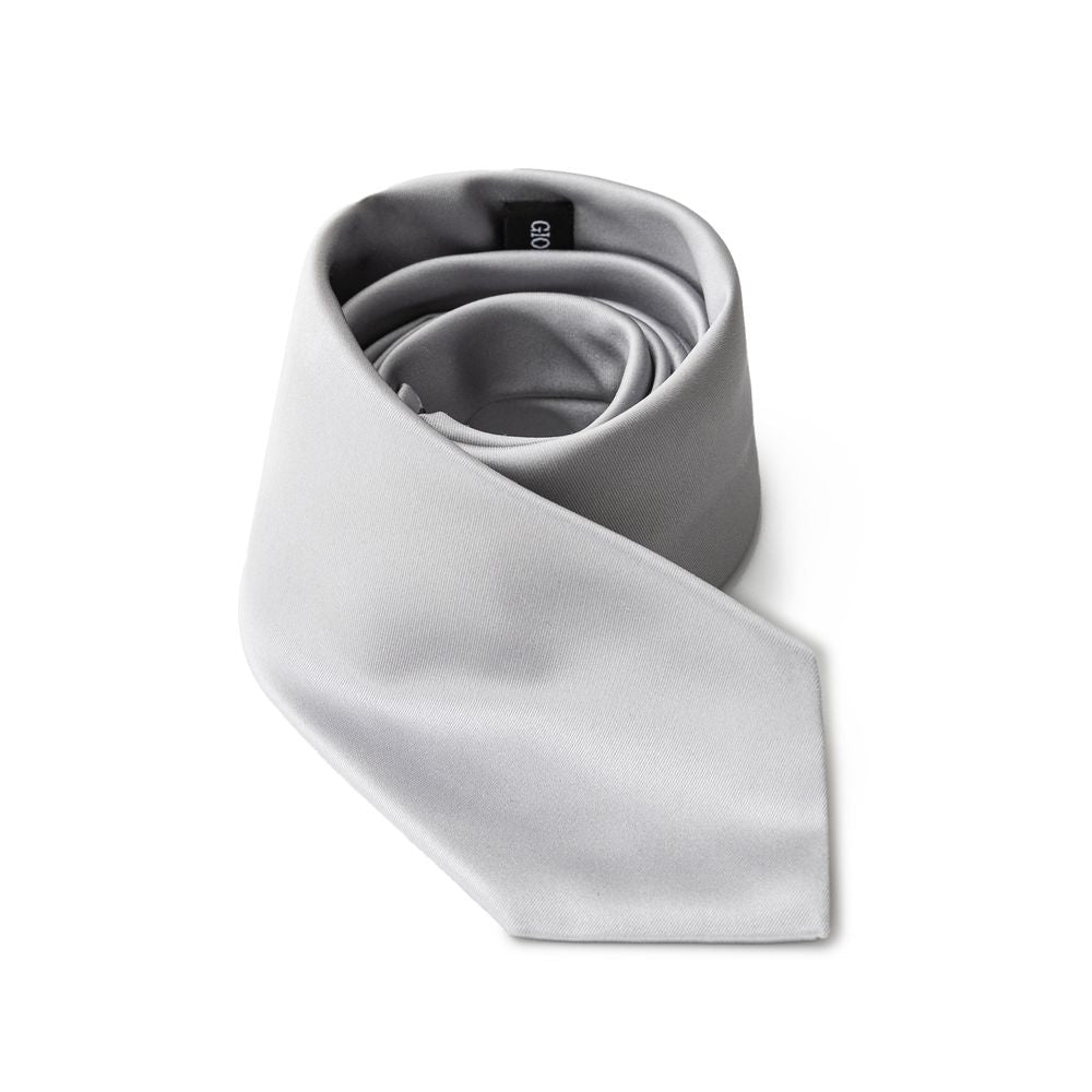 Silver Silk Ties & Bowty