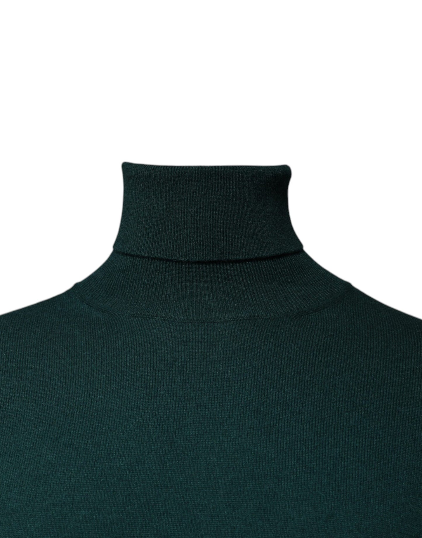 Green Cashmere Turtleneck Men Pullover Sweater