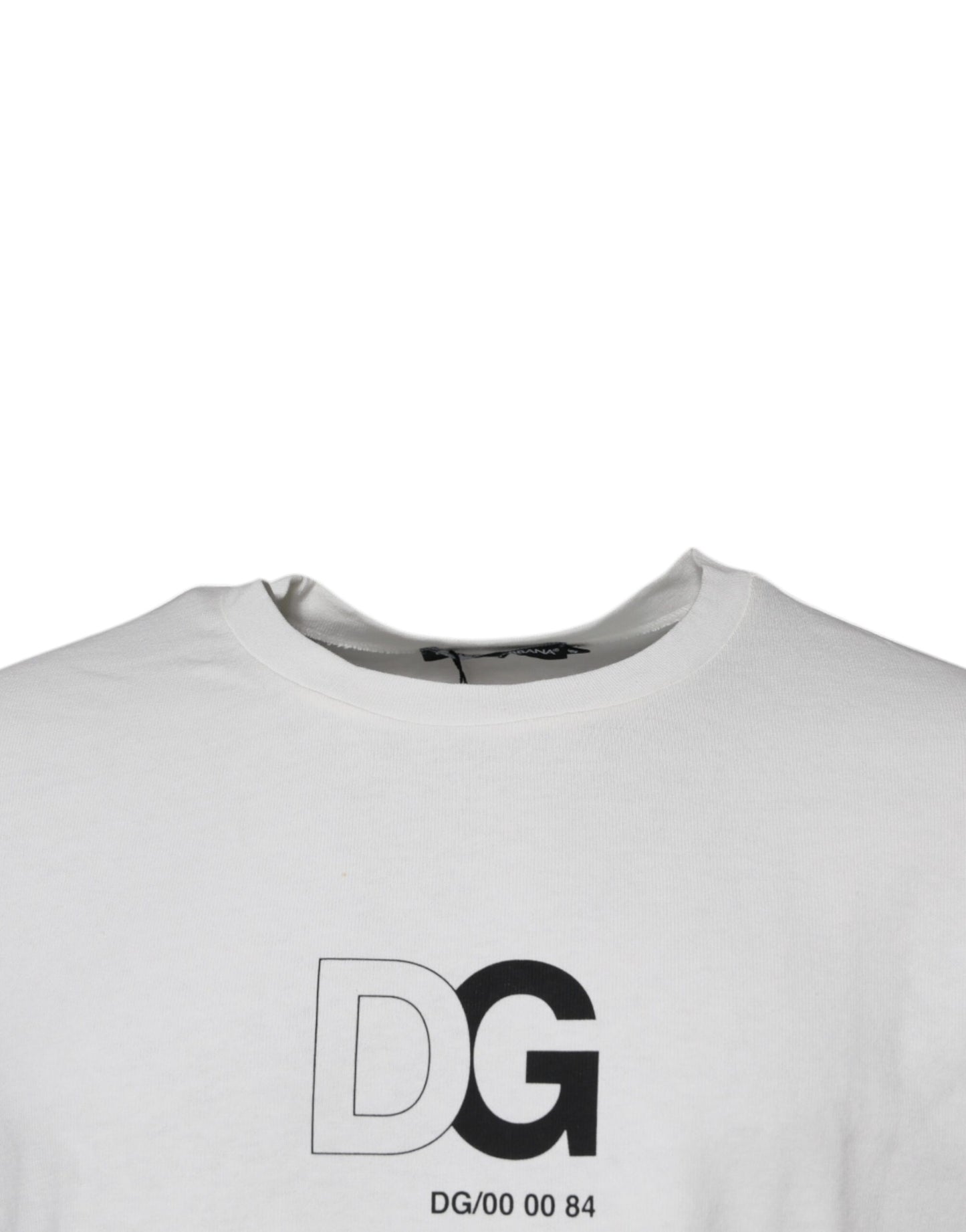 White DG Logo Crew Neck Short Sleeves T-shirt