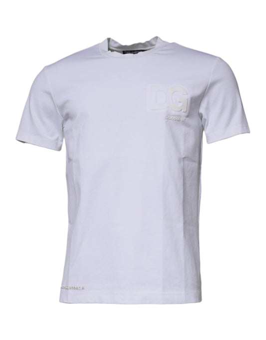 White DG Logo Crew Neck Short Sleeves T-shirt