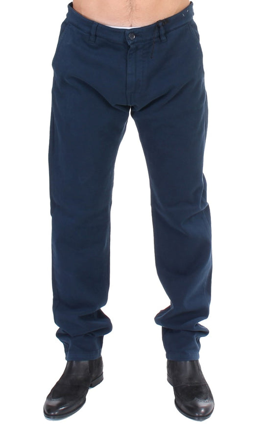 Elegante blaue Chinos aus Baumwollstretch