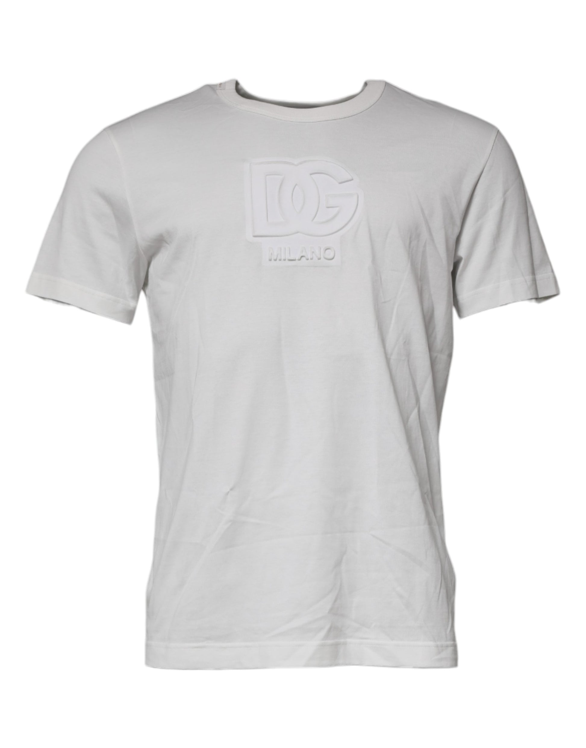 White DG Logo Cotton Crew Neck T-shirt