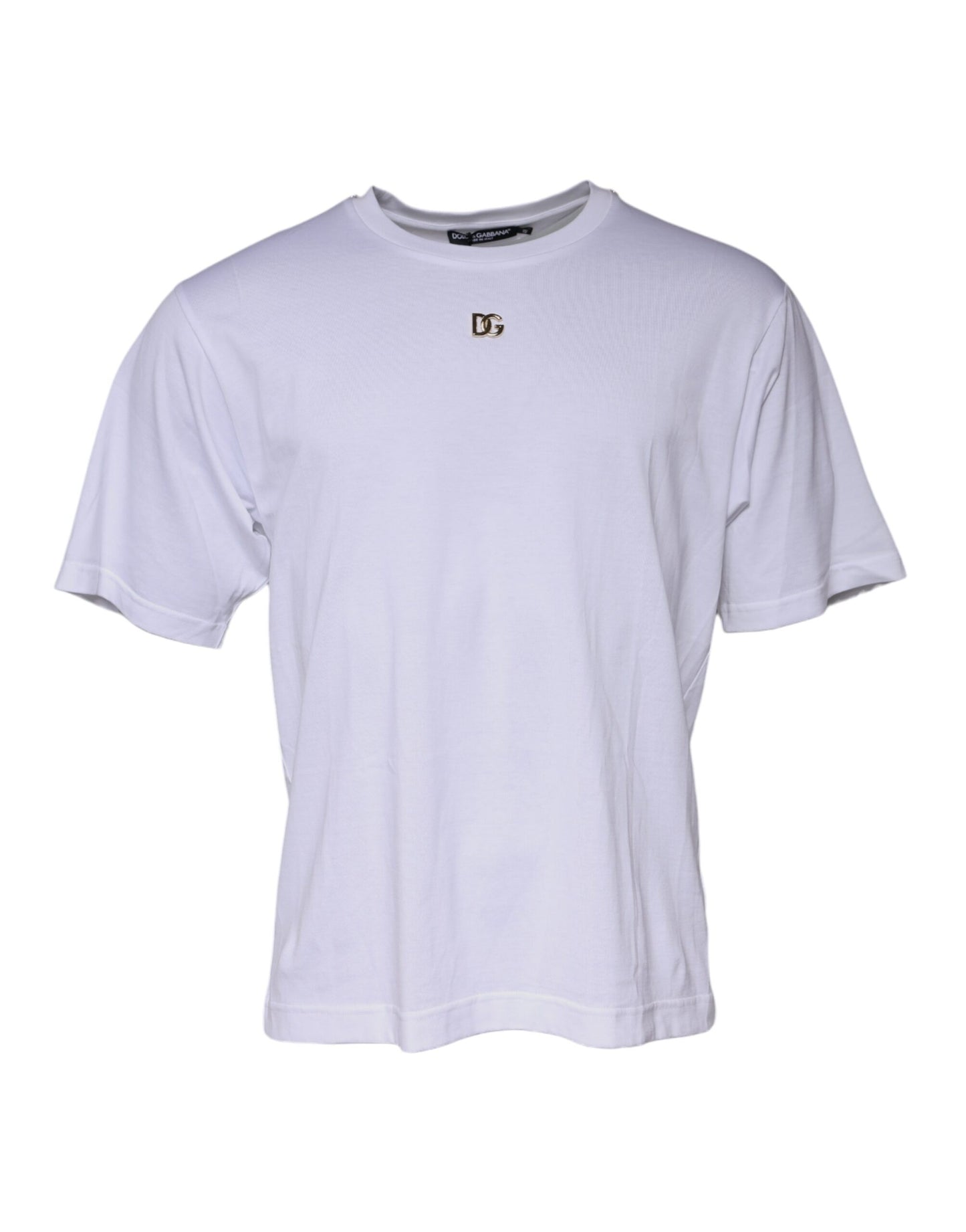 White DG Logo Crew Neck Short Sleeve T-shirt