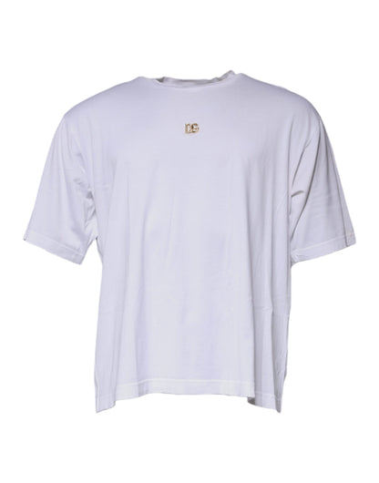 White DG Logo Crew Neck Short Sleeve T-shirt