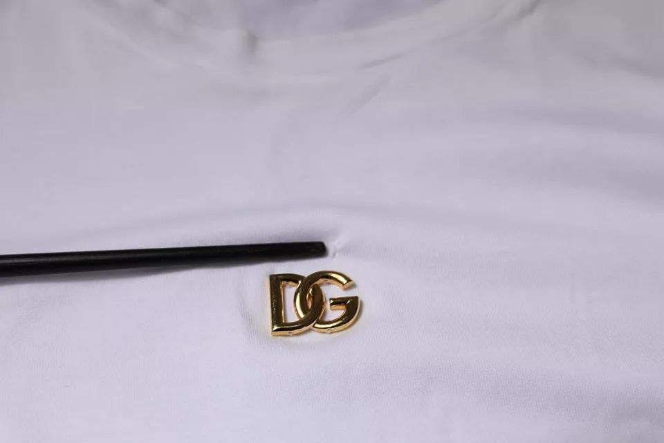 White DG Logo Crew Neck Short Sleeve T-shirt