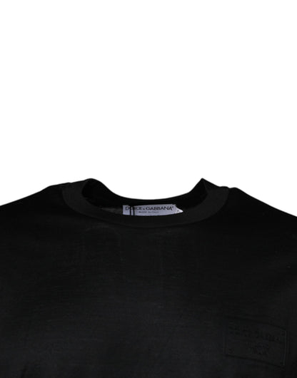 Black Crew Neck Short Sleeve T-shirt