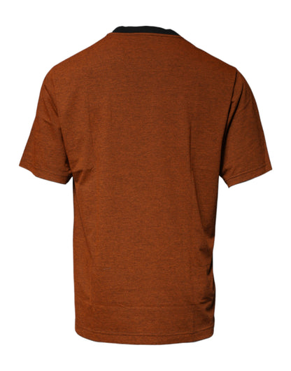 Brown DG Logo Cotton Crew Neck T-shirt