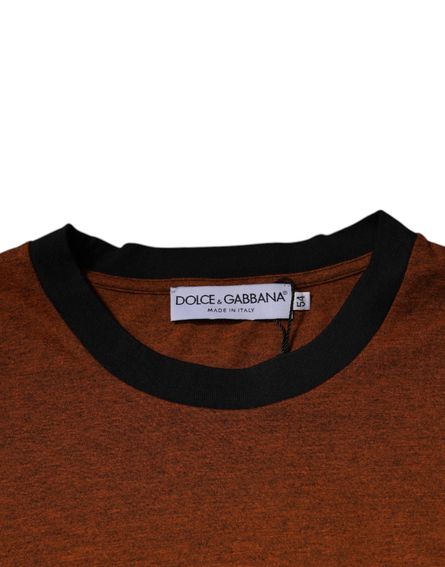 Brown DG Logo Cotton Crew Neck T-shirt