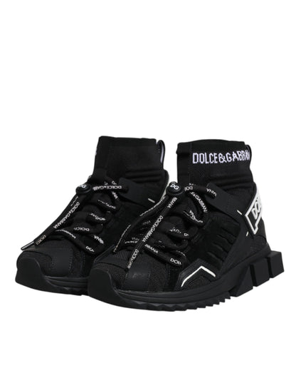 Black Sorrento Socks Logo Sneakers Shoes