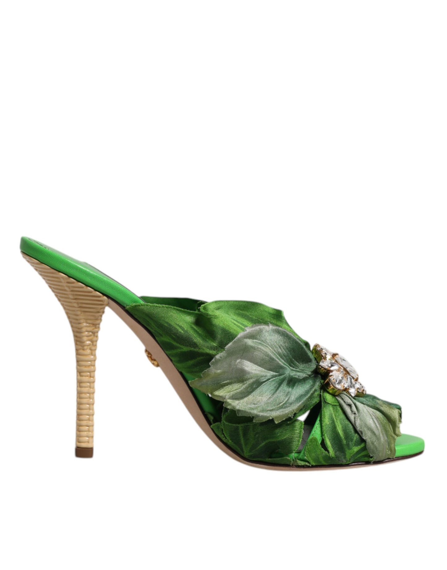 Green Crystal Slides KEIRA Sandal Shoes