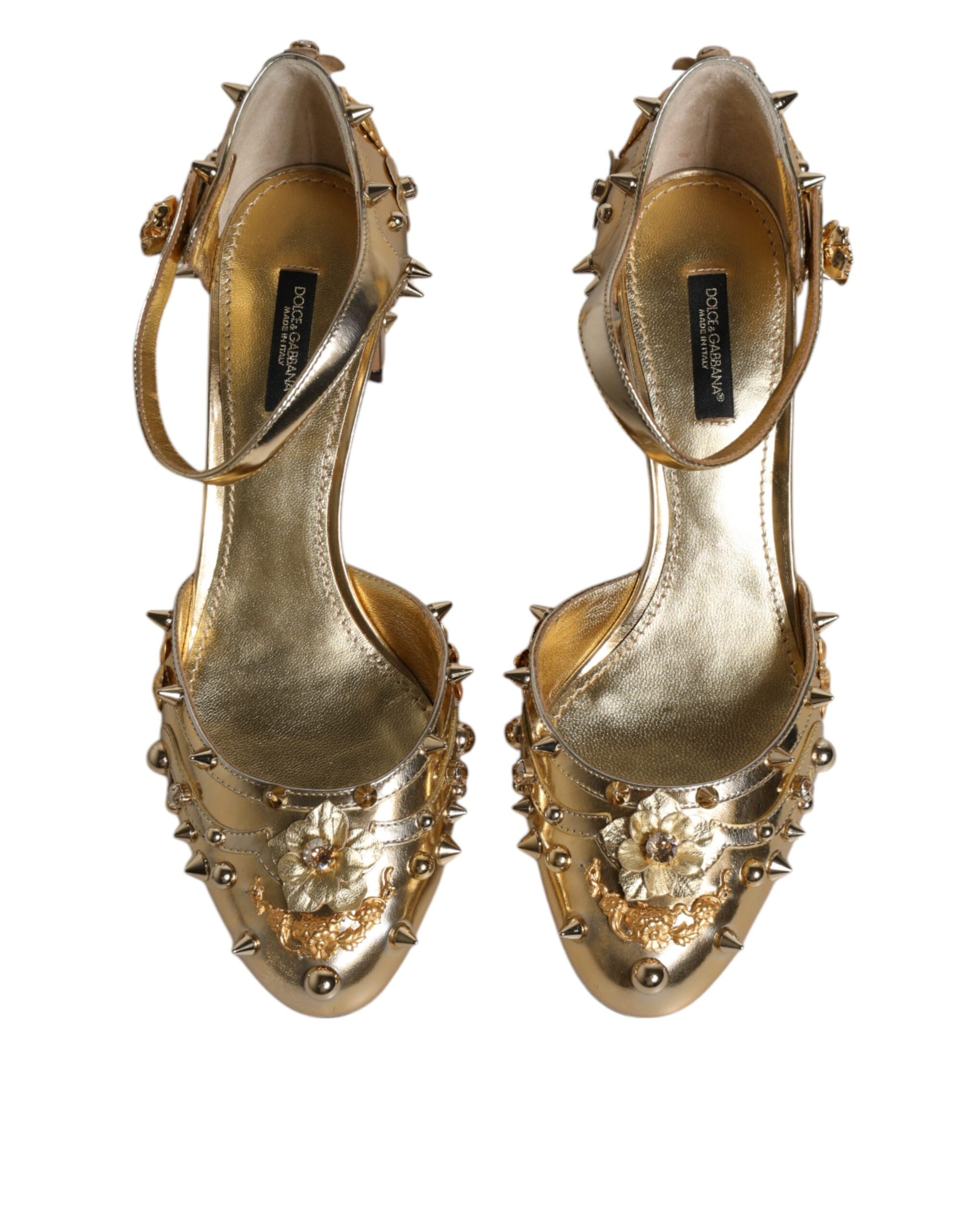 Gold Studs Vally Slingback Sandals Shoes