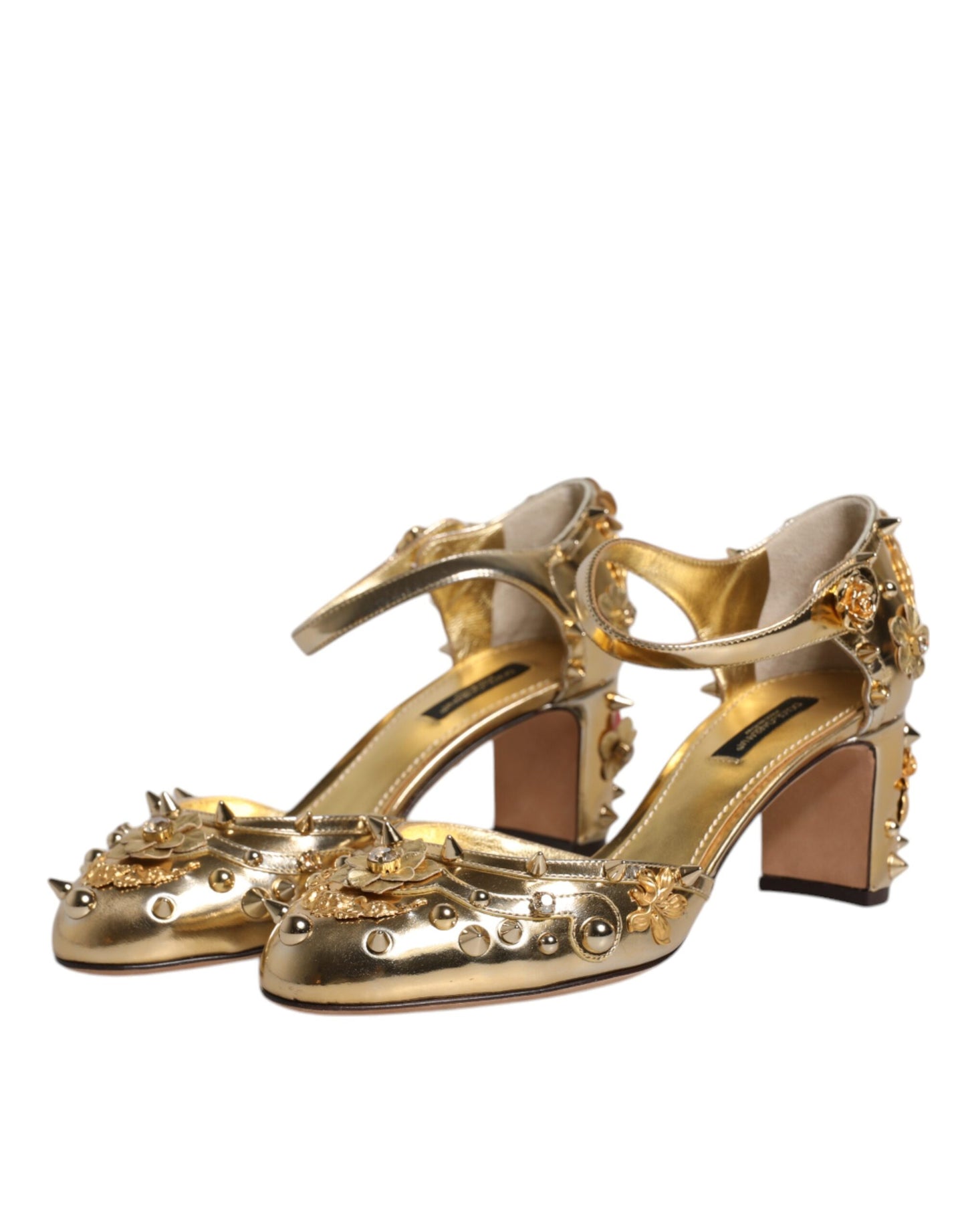 Gold Studs Vally Slingback Sandals Shoes