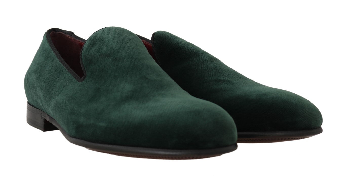 Elegante Slip-On-Loafer aus Wildleder in Grün