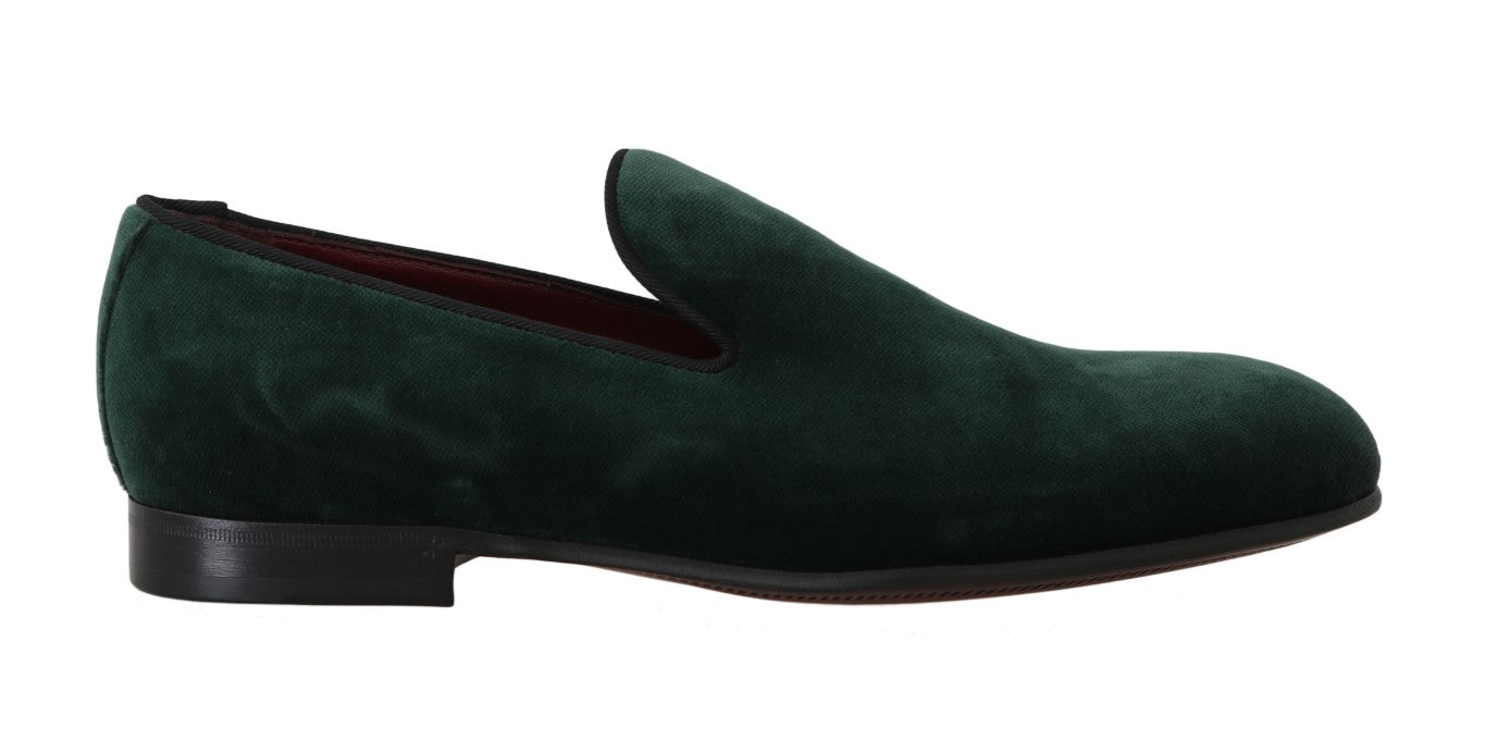 Elegante Slip-On-Loafer aus Wildleder in Grün