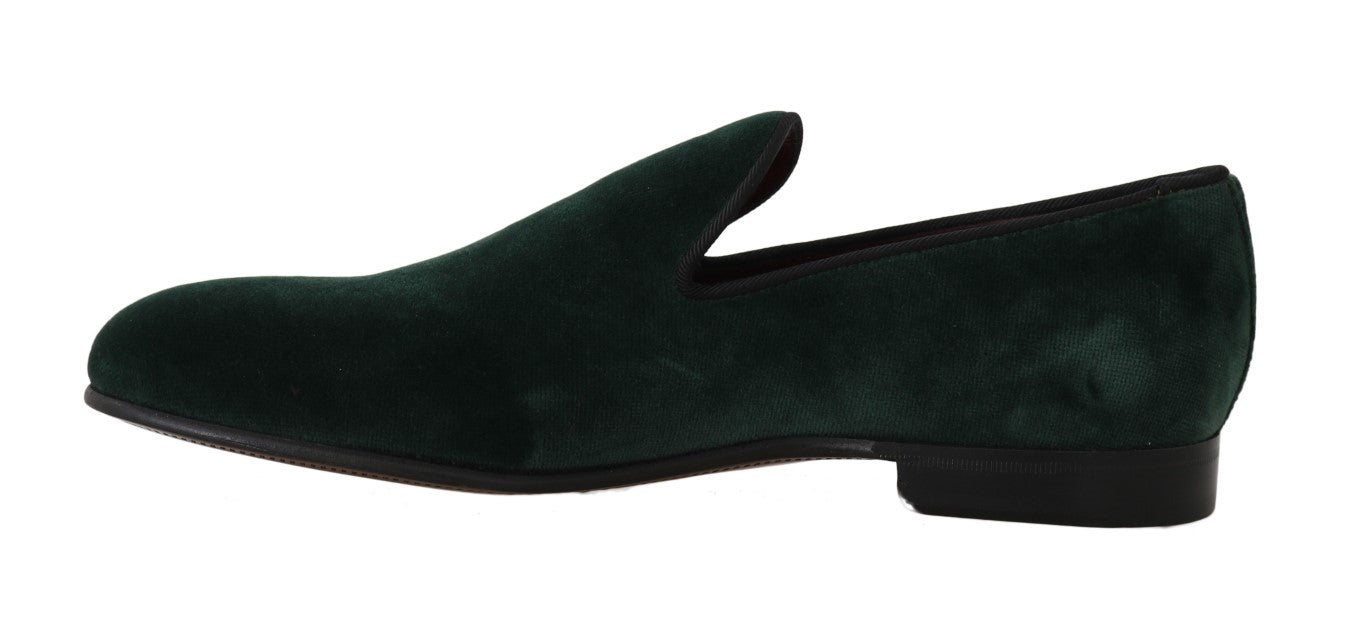 Elegante Slip-On-Loafer aus Wildleder in Grün