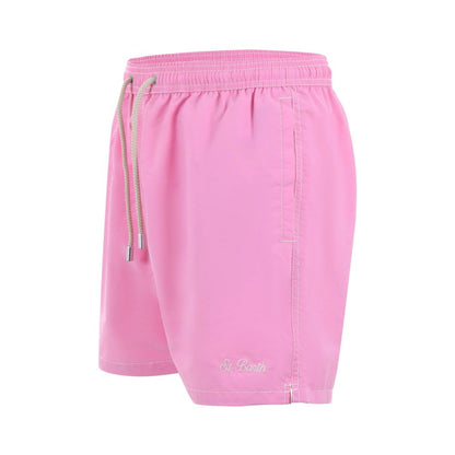 Pink Polyester Men's Swim Trunk