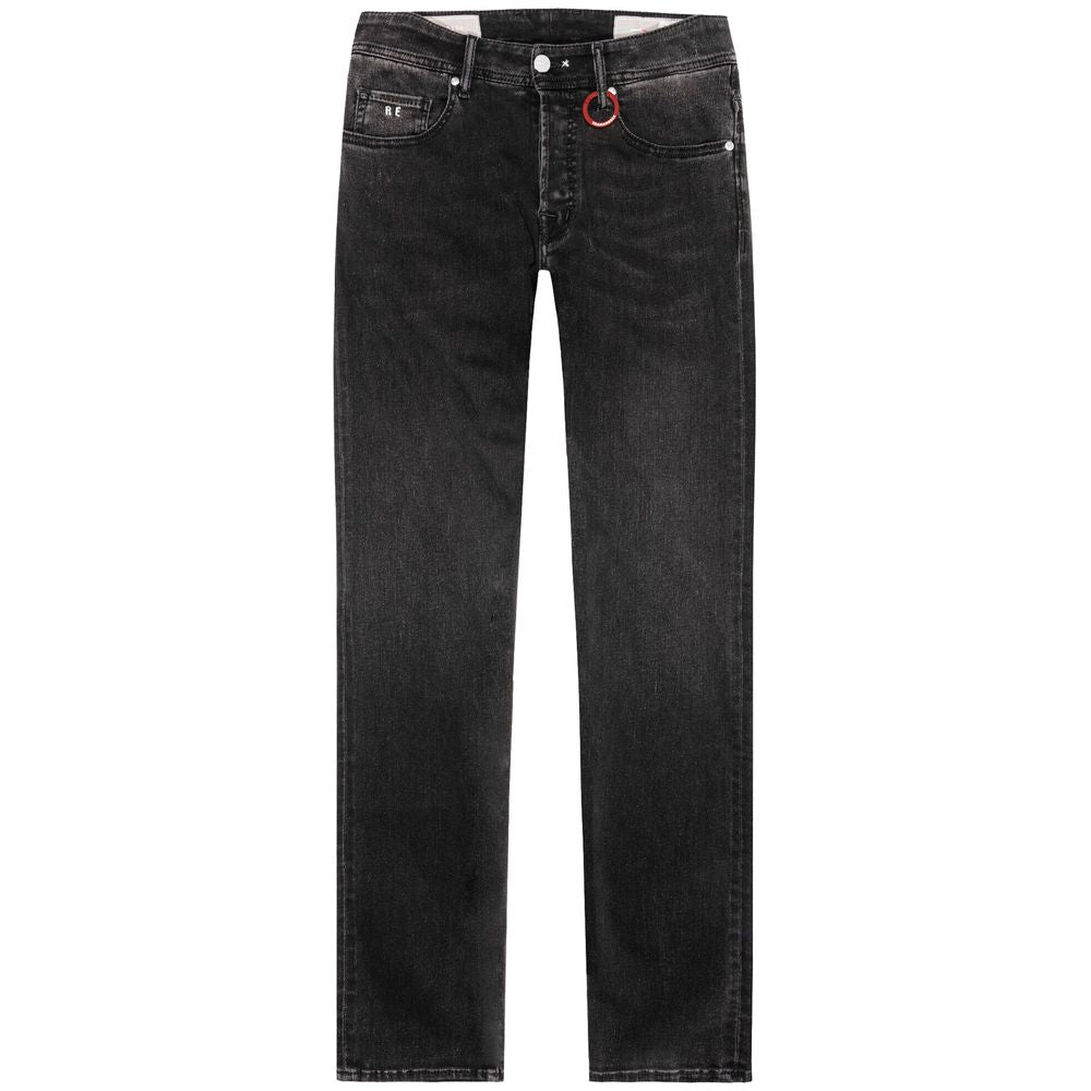 Black Cotton Jeans & Pant