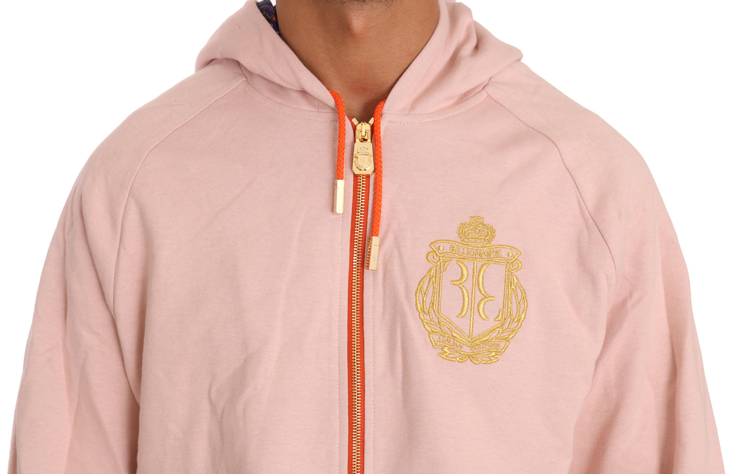 Elegant Pink Cotton Sweatsuit Luxury Comfort