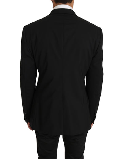 Elegante schwarze Martini-Blazerjacke im Slim Fit