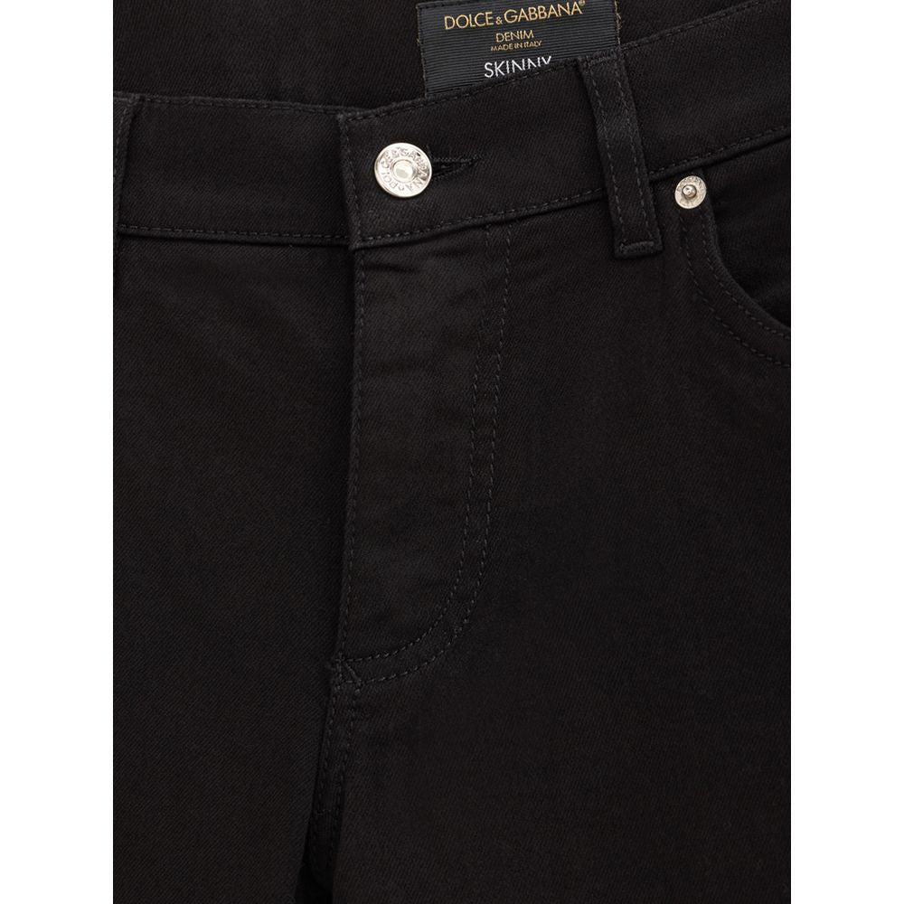 Black Cotton Jeans & Pant