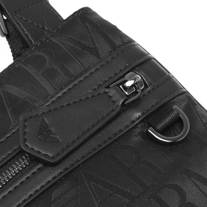 Black Polyester Men Messenger