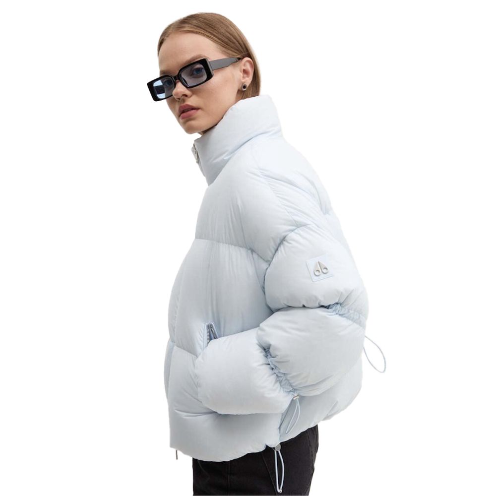 Light Blue Nylon Jackets & Coat