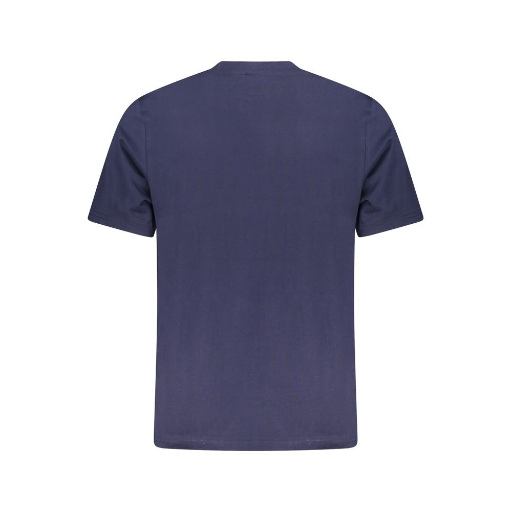 Blue Cotton Men T-Shirt