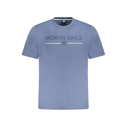 Blue Cotton Men T-Shirt