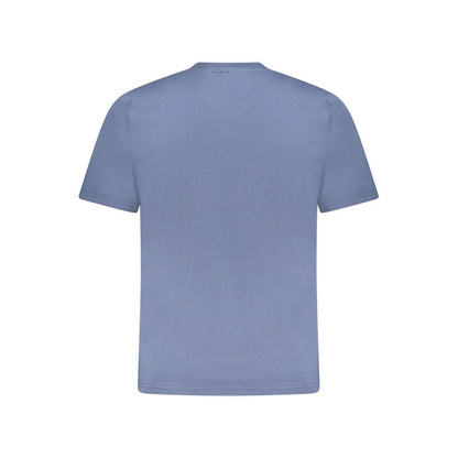 Blue Cotton Men T-Shirt