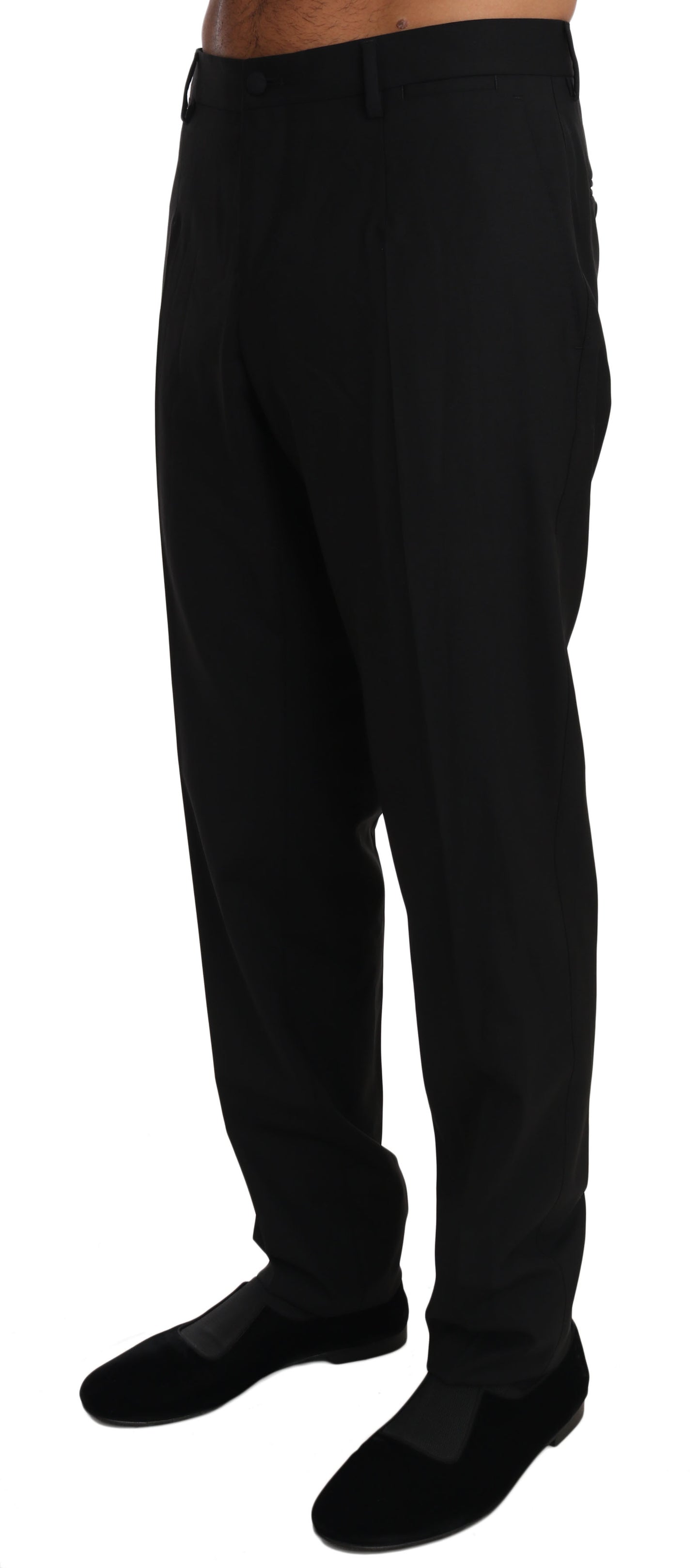 Elegant Formal Wool Blend Trousers